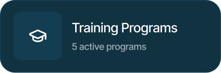 Training programs — 5 active programs